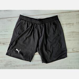 Puma Black Running shorts with built in layer sz XXL